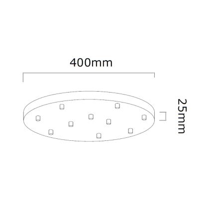 Open Design OR85372 - Lustr na lanku ERO 10xG9/8W/230V černá