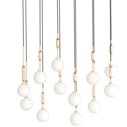 Open Design OR85457 - Lustr na lanku ERO 12xG9/8W/230V zlatá