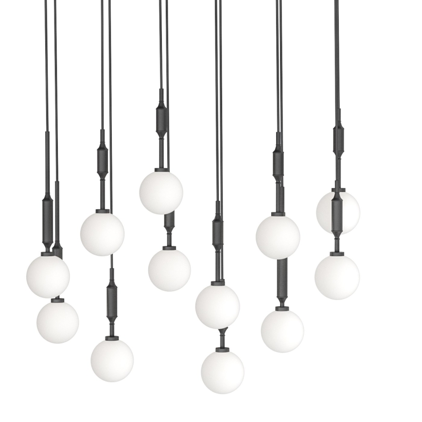 Open Design OR85464 - Lustr na lanku ERO 12xG9/8W/230V černá