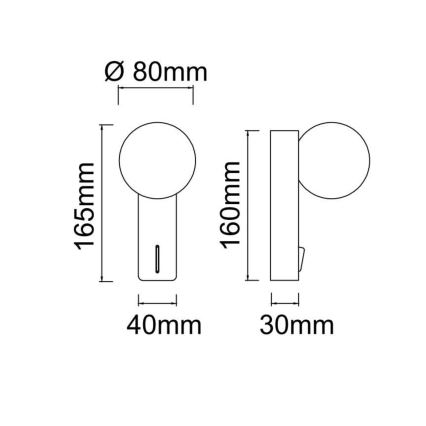 Open Design OR85525 - Koupelnové nástěnné svítidlo BOLETTA 1xG9/8W/230V IP44 lesklý chrom