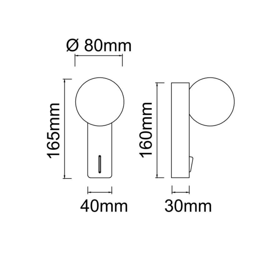 Open Design OR85563 - Nástěnné svítidlo BOLETTA 1xG9/8W/230V mosaz