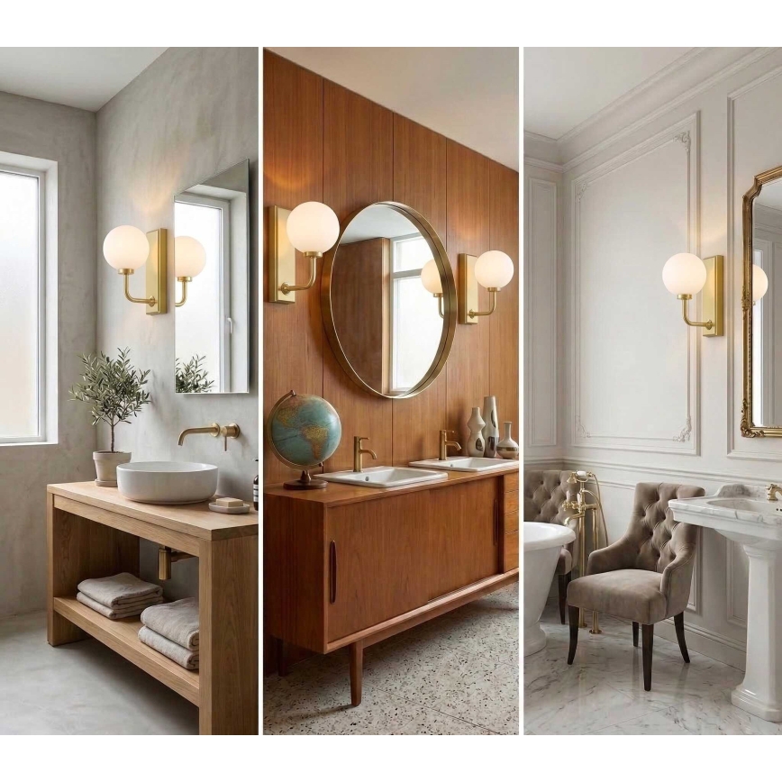 Open Design OR85600 - Koupelnová nástěnná lampa ERO 1xG9/9W/230V IP44 mosaz