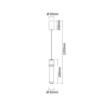 Open Design OR85723 - LED Lustr na lanku OMI LED/10W/230V mosaz
