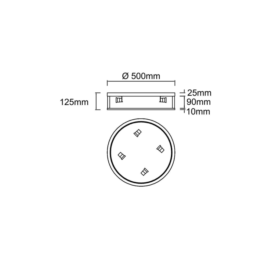 Open Design OR85761 - Stropní svítidlo SANDRO 4xE14/12W/230V pr. 50 cm mosaz