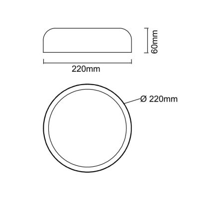 Open Design OR85914 - LED Stropní svítidlo CEDRONE LED/14W/230V 3000/4500/6500K pr. 22 cm bílá