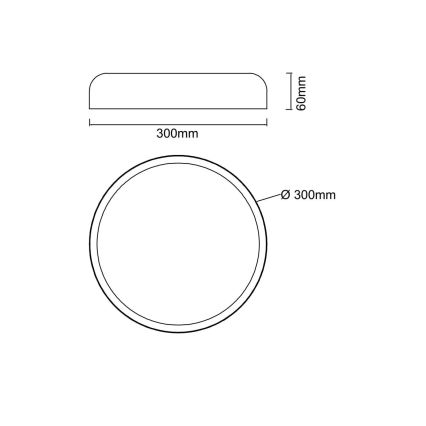 Open Design OR85945 - LED Stropní svítidlo CEDRONE LED/25W/230V 3000/4500/6500K pr. 30 cm bílá