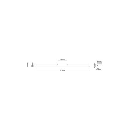 Open Design OR86164 - LED Koupelnové osvětlení zrcadla LUCE LED/12W/230V 3000/4500/6500K 91,5 cm IP44 černá