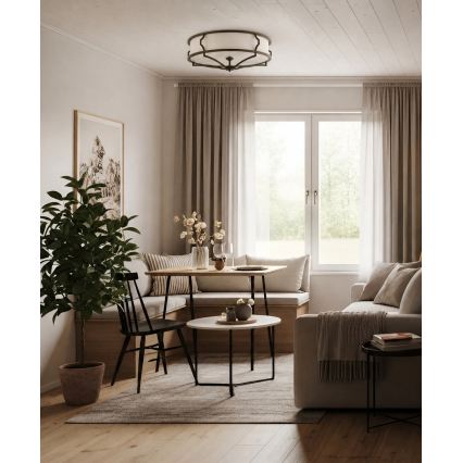 Open Design OR86614 - Stropní svítidlo STESSO 6xE27/12W/230V pr. 85 cm hnědá