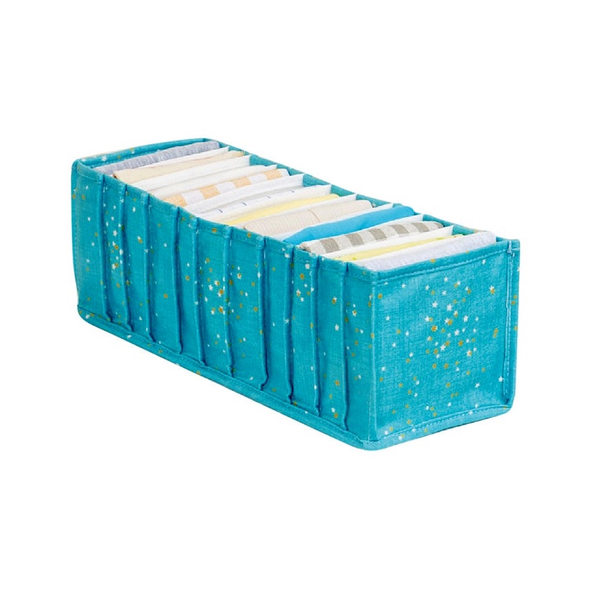 Organizér do skříně 42x16x13 cm tyrkysová