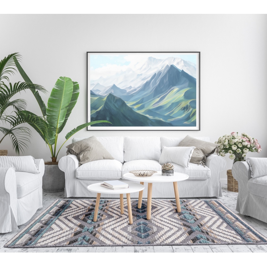 Orientální koberec NEPAL 160x230 cm modrá/šedá/krémová