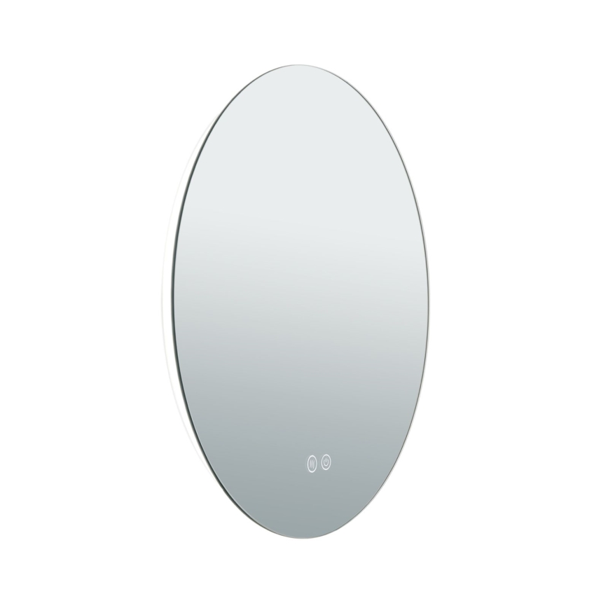 LED Koupelnové vyhřívané nástěnné zrcadlo s podsvícením FOCUS LED/18W/230V 3000/4200/6000K pr. 45 cm IP44
