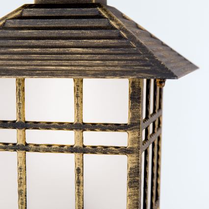 Venkovní lampa KIKO 1xE27/11W/230V IP44 bronz/patina