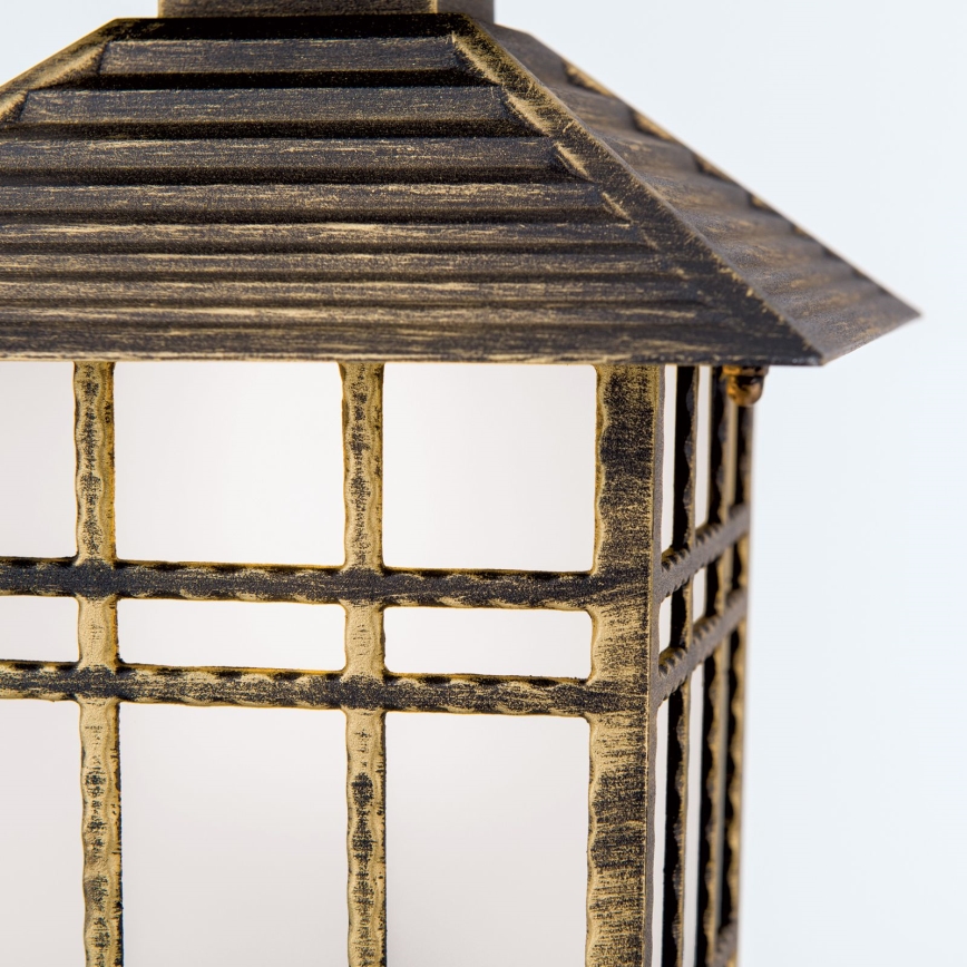 Venkovní lampa KIKO 1xE27/11W/230V IP44 bronz/patina