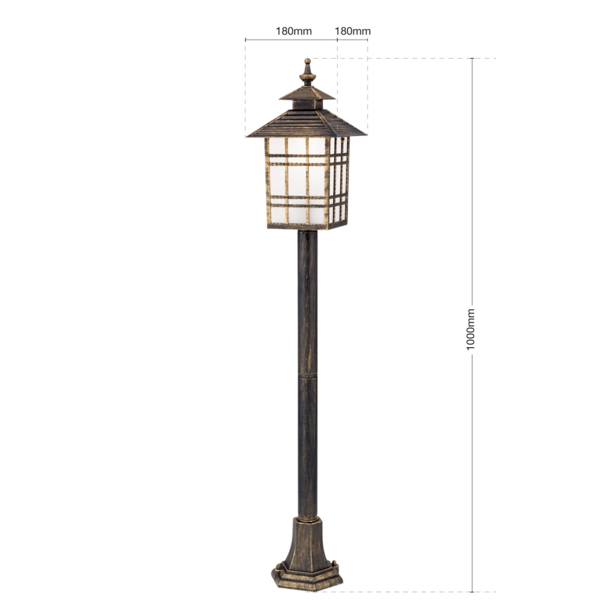 Venkovní lampa KIKO 1xE27/11W/230V IP44 bronz/patina