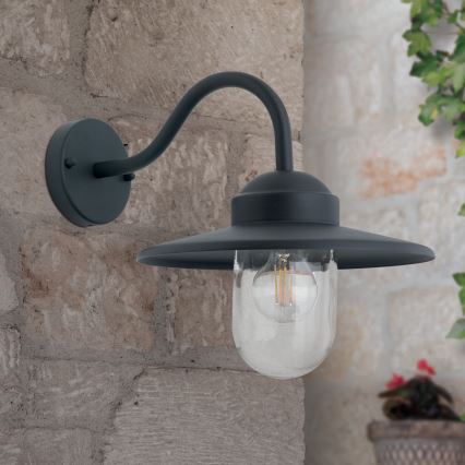 Venkovní nástěnná lampa EDWARD 1xE27/60W/230V IP44 antracit