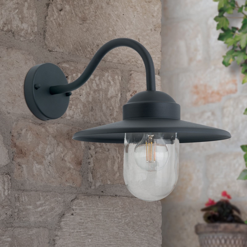 Venkovní nástěnná lampa EDWARD 1xE27/60W/230V IP44 antracit