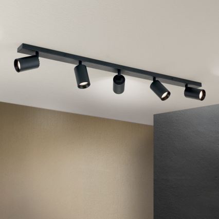 Bodové svítidlo SEAN 5xGU10/13W/230V černá