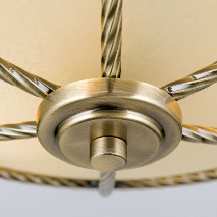 Lustr na tyči MAURO 3xE27/60W/230V pr. 42 cm bronz