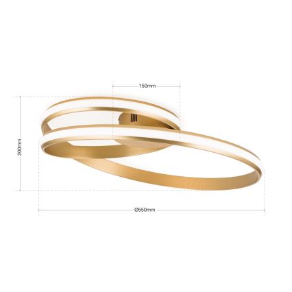 LED Stmívatelné stropní svítidlo CIRCUS LED/30W/230V zlatá