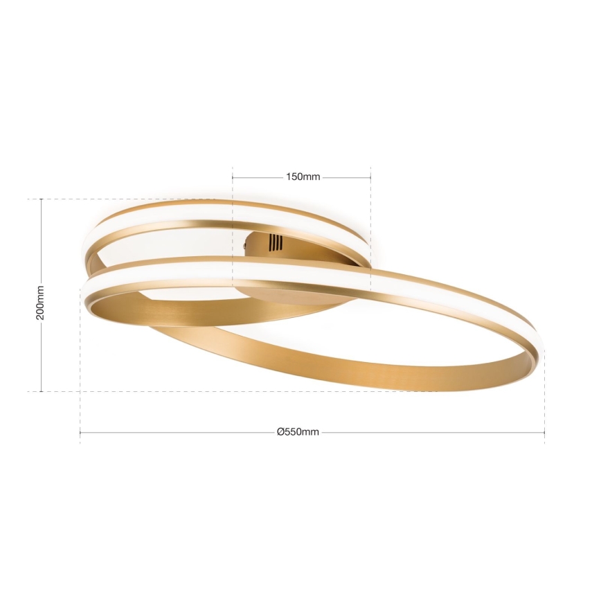 LED Stmívatelné stropní svítidlo CIRCUS LED/30W/230V zlatá