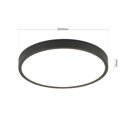 LED Stropní svítidlo BULLY LED/24W/230V pr. 24 cm černá