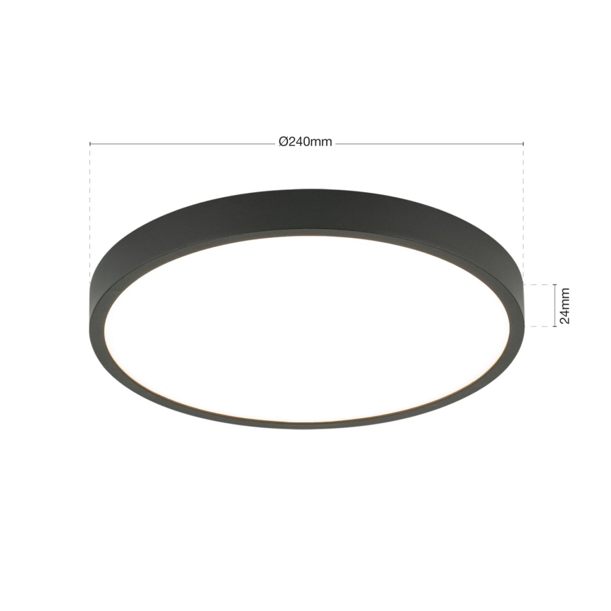 LED Stropní svítidlo BULLY LED/24W/230V pr. 24 cm černá