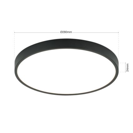 LED Stropní svítidlo BULLY LED/28W/230V pr. 28 cm černá