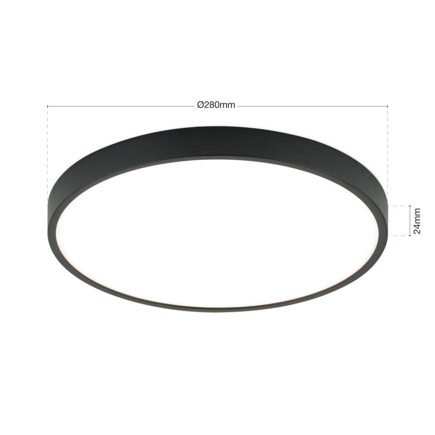 LED Stropní svítidlo BULLY LED/28W/230V pr. 28 cm černá