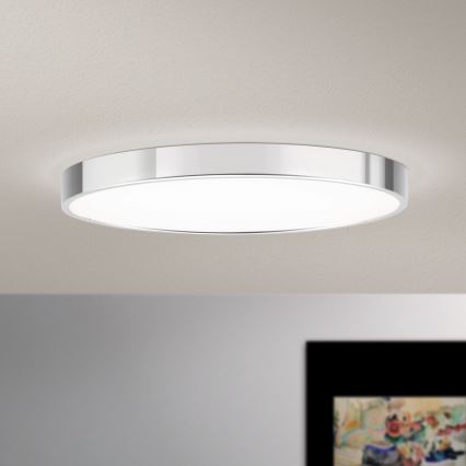 LED Stropní svítidlo BULLY LED/28W/230V pr. 28 cm lesklý chrom