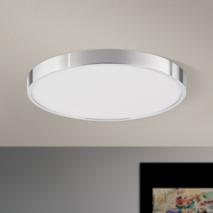 LED Stropní svítidlo BULLY LED/28W/230V pr. 28 cm lesklý chrom