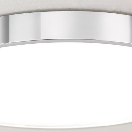 LED Stropní svítidlo BULLY LED/28W/230V pr. 28 cm lesklý chrom