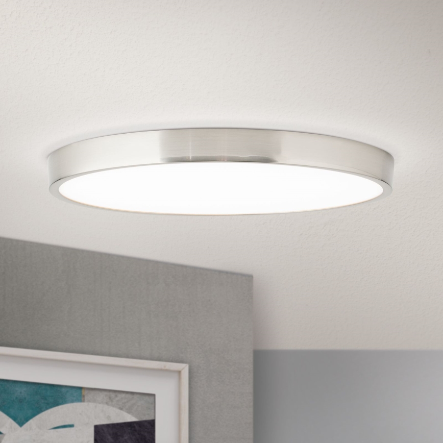 LED Stropní svítidlo BULLY LED/28W/230V pr. 28 cm matný chrom
