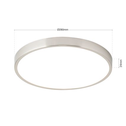 LED Stropní svítidlo BULLY LED/28W/230V pr. 28 cm matný chrom
