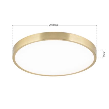 LED Stropní svítidlo BULLY LED/28W/230V pr. 28 cm zlatá