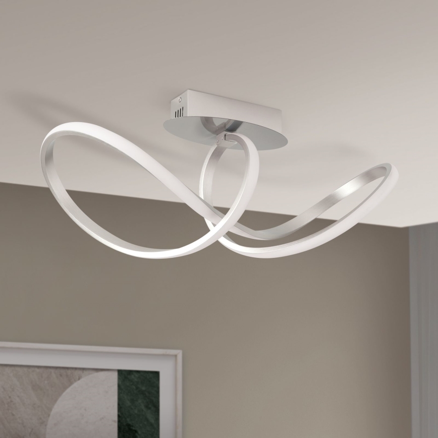LED Stmívatelný přisazený lustr CIRCUS LED/30W/230V matný chrom