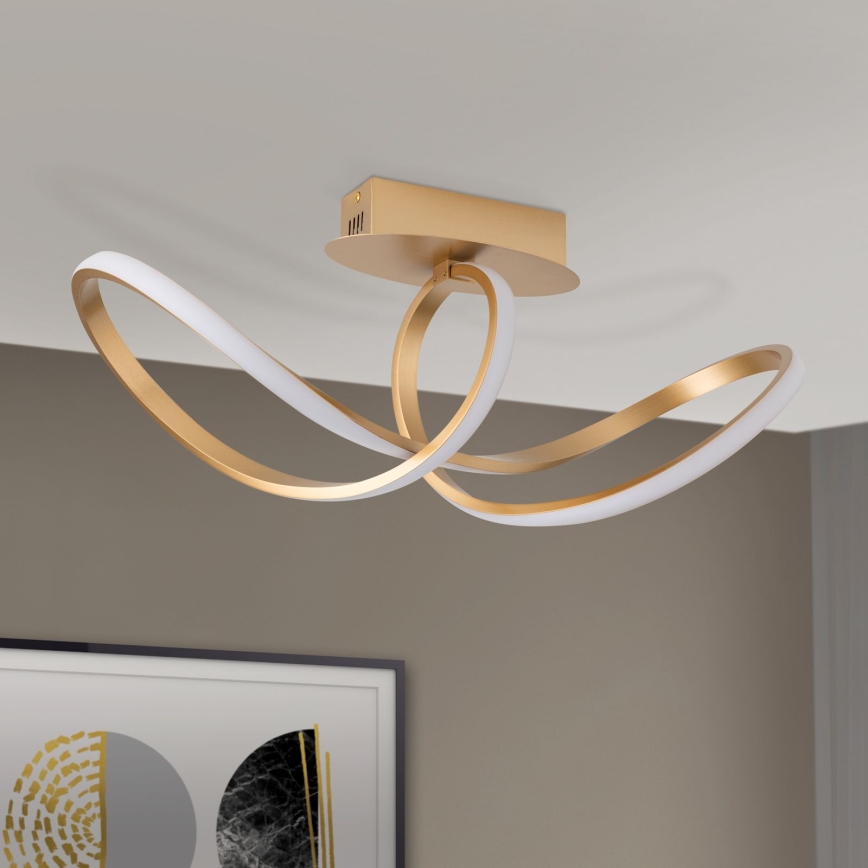 LED Stmívatelný přisazený lustr CIRCUS LED/30W/230V zlatá