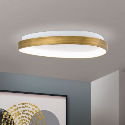 LED Stropní svítidlo CHARLIE LED/35W/230V pr. 45 cm zlatá