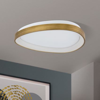 LED Stropní svítidlo CHARLIE LED/35W/230V pr. 45 cm zlatá