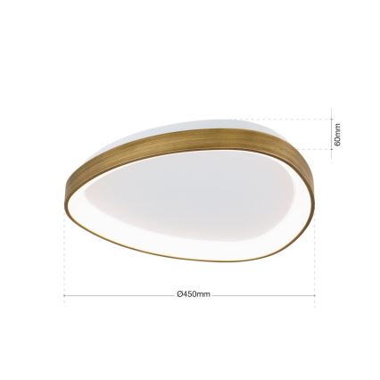 LED Stropní svítidlo CHARLIE LED/35W/230V pr. 45 cm zlatá