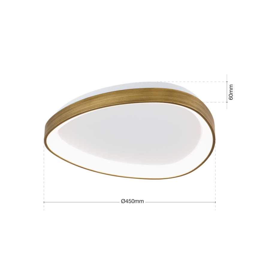 LED Stropní svítidlo CHARLIE LED/35W/230V pr. 45 cm zlatá
