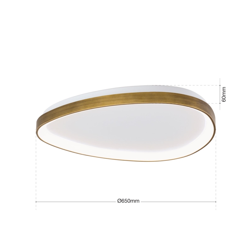 LED Stropní svítidlo CHARLIE LED/48W/230V pr. 65 cm zlatá