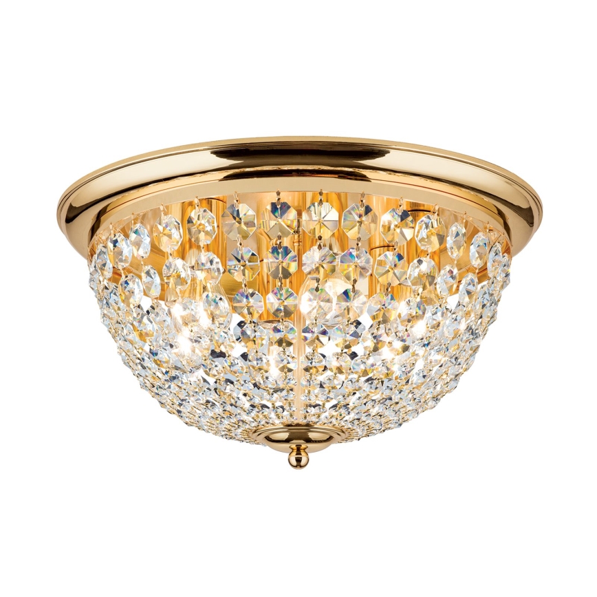 Křišťálové stropní svítidlo PLAFOND 6xE27/40W/230V pr. 47 cm zlatá