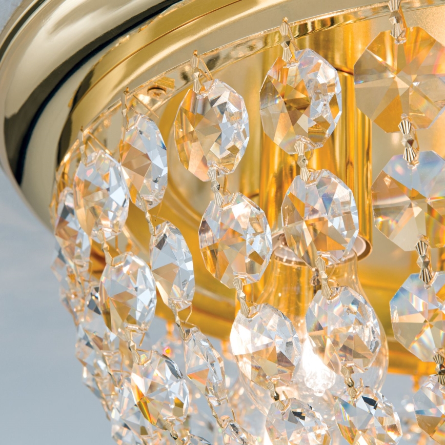 Křišťálové stropní svítidlo PLAFOND 6xE27/40W/230V pr. 47 cm zlatá