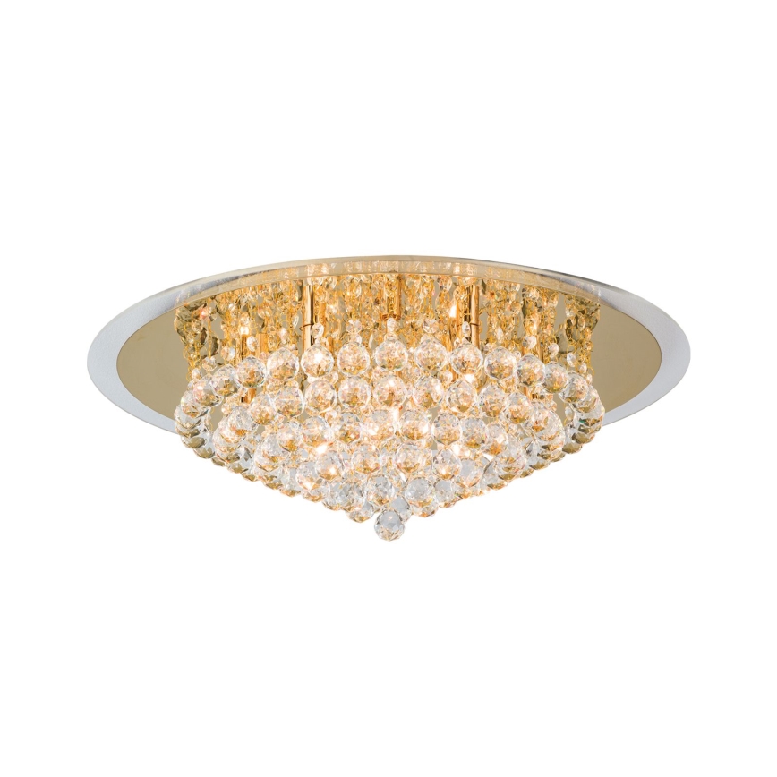 Křišťálové stropní svítidlo GLORIA 9xG9/40W/230V pr. 62 cm zlatá