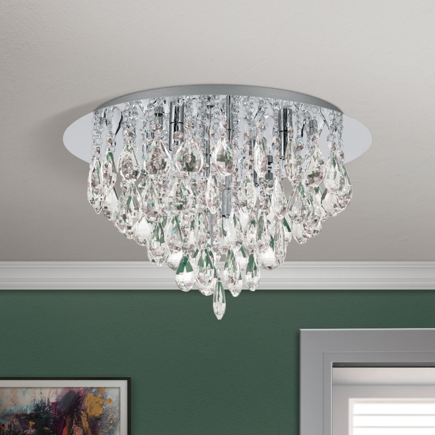 Křišťálové stropní svítidlo CELESTE 6xG9/40W/230V pr. 45 cm lesklý chrom