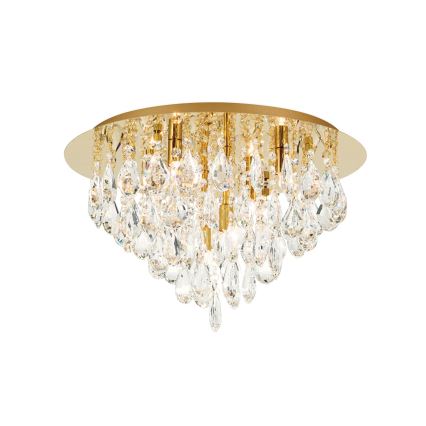 Křišťálové stropní svítidlo CELESTE 6xG9/40W/230V pr. 45 cm zlatá