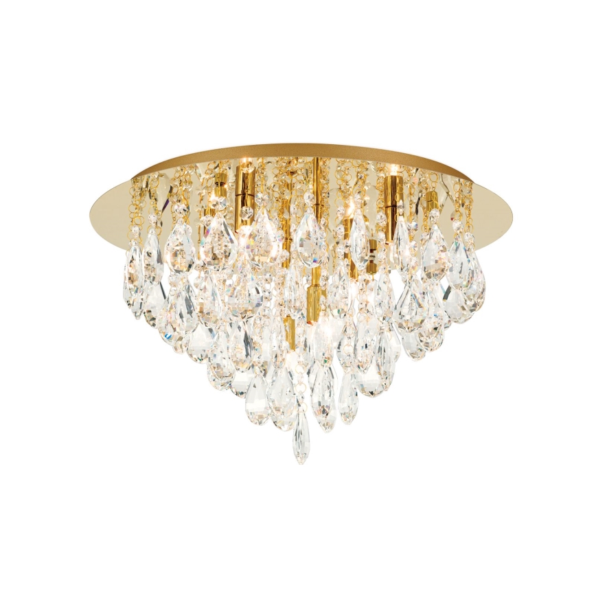Křišťálové stropní svítidlo CELESTE 6xG9/40W/230V pr. 45 cm zlatá