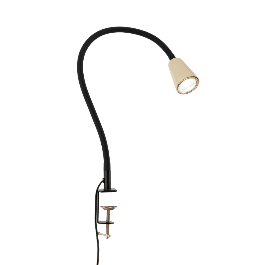 Flexibilní stolní lampa s klipem DOTTY 1xGU10/10W/230V béžová/černá