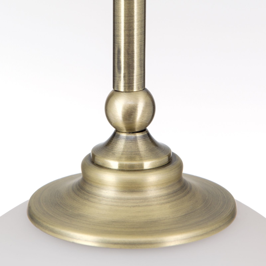 Lustr na lanku OLD LAMP 1xE27/40W/230V bílá/mosaz
