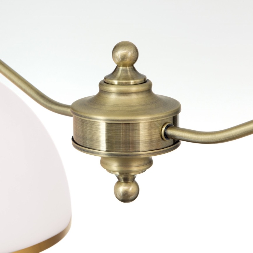 Lustr na řetězu OLD LAMP 2xE27/40W/230V bílá/mosaz